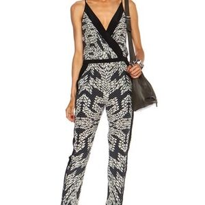 Silk DVF Black and White Patterned Jumpsuit